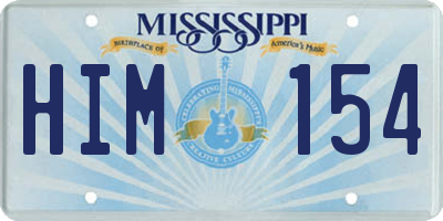 MS license plate HIM154