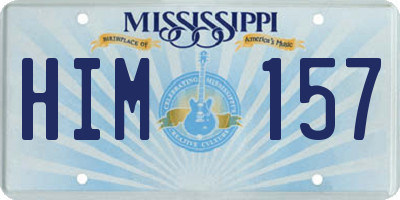 MS license plate HIM157