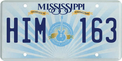 MS license plate HIM163
