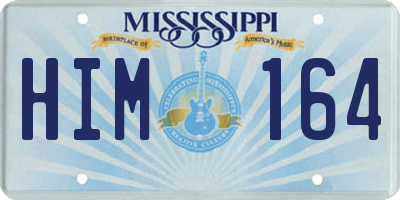 MS license plate HIM164