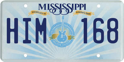 MS license plate HIM168