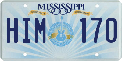MS license plate HIM170