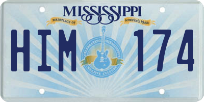 MS license plate HIM174