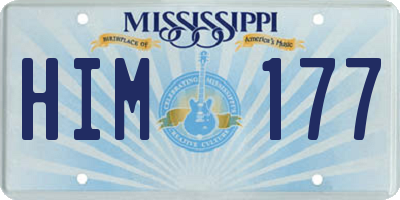 MS license plate HIM177
