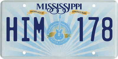 MS license plate HIM178
