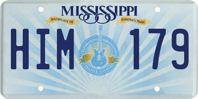 MS license plate HIM179