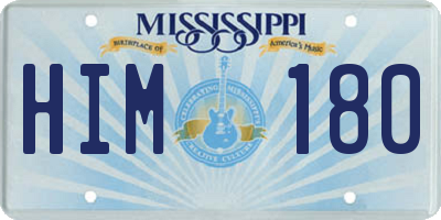 MS license plate HIM180