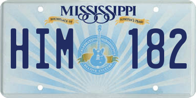 MS license plate HIM182