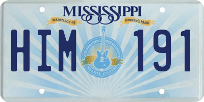 MS license plate HIM191