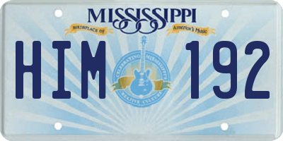 MS license plate HIM192