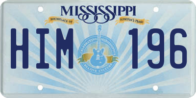 MS license plate HIM196