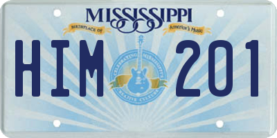 MS license plate HIM201
