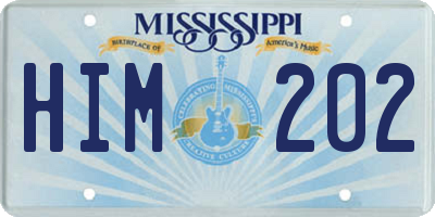MS license plate HIM202