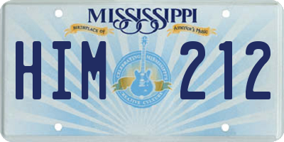 MS license plate HIM212