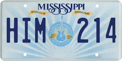 MS license plate HIM214