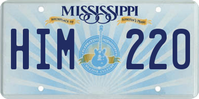 MS license plate HIM220