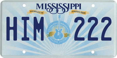 MS license plate HIM222