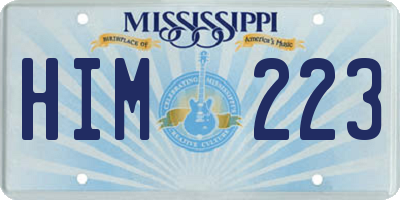 MS license plate HIM223