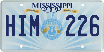MS license plate HIM226