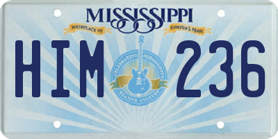 MS license plate HIM236