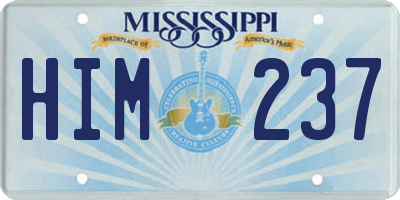 MS license plate HIM237