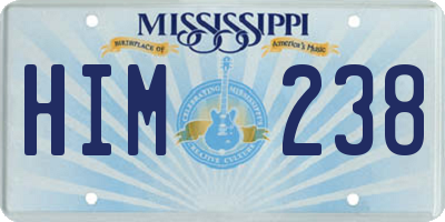 MS license plate HIM238