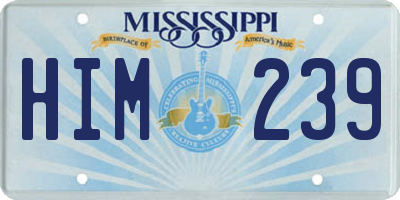 MS license plate HIM239