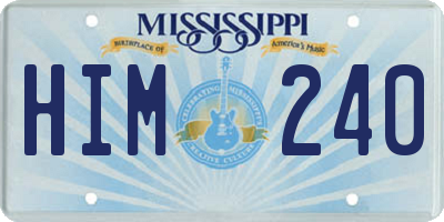 MS license plate HIM240