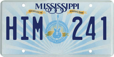MS license plate HIM241