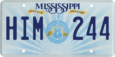 MS license plate HIM244