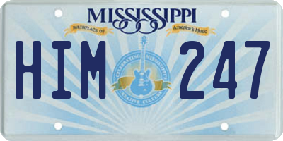 MS license plate HIM247