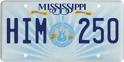 MS license plate HIM250