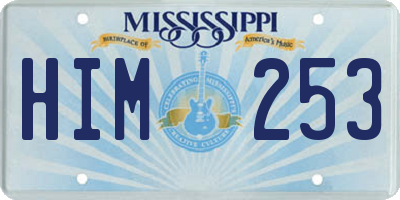 MS license plate HIM253