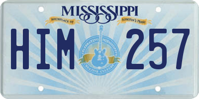 MS license plate HIM257