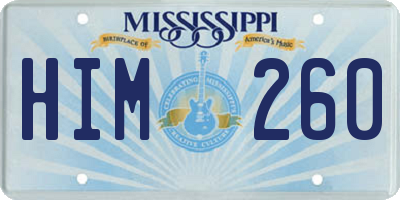 MS license plate HIM260