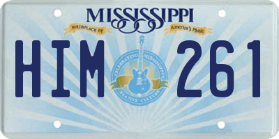 MS license plate HIM261