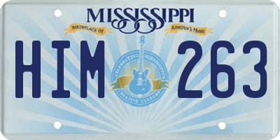 MS license plate HIM263