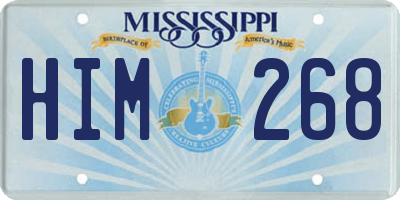 MS license plate HIM268