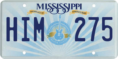 MS license plate HIM275