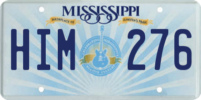 MS license plate HIM276