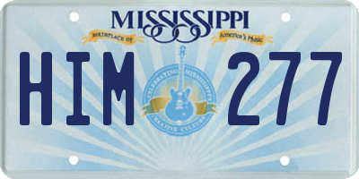 MS license plate HIM277