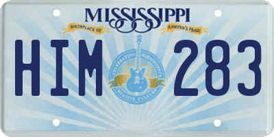 MS license plate HIM283