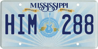 MS license plate HIM288