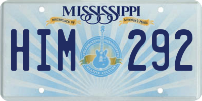 MS license plate HIM292