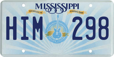 MS license plate HIM298