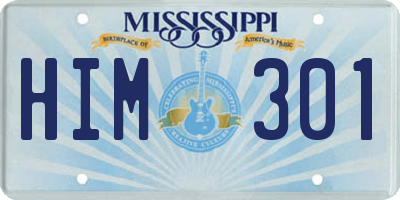 MS license plate HIM301