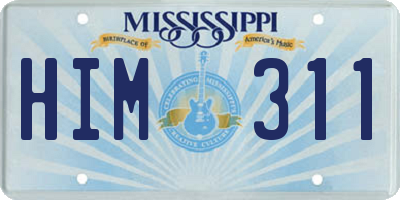 MS license plate HIM311