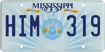 MS license plate HIM319
