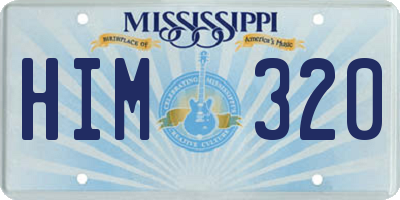 MS license plate HIM320