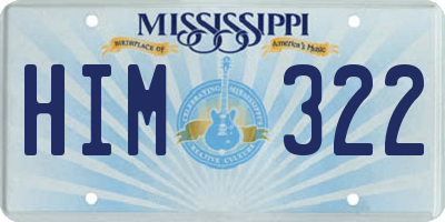 MS license plate HIM322